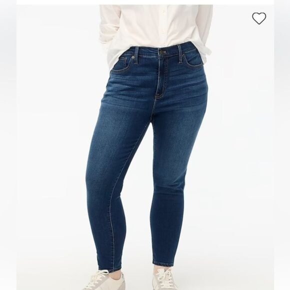 J. Crew Womens Toothpick Fit Dark Wash Jeans Size 31 Stretch Denim Cotton Blend - Picture 11 of 16